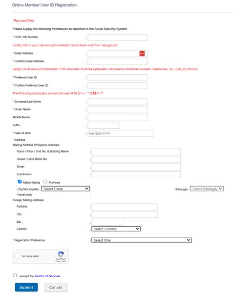 www.sss.gov.ph online registration form download